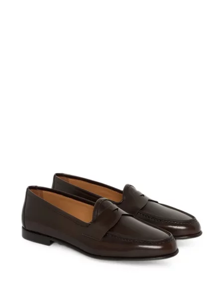 Pantofi loafer Kiton din piele maro