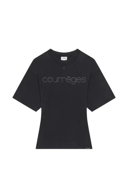 Tricou Courreges cu imagine negru