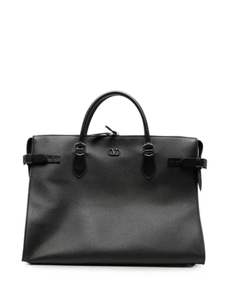 Geantă Valentino Garavani din piele negru