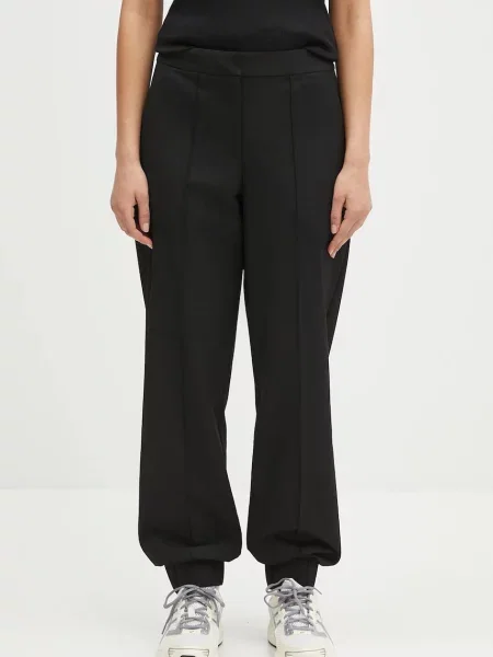 Samsoe Samsoe pantaloni Saneem drept high waist negru