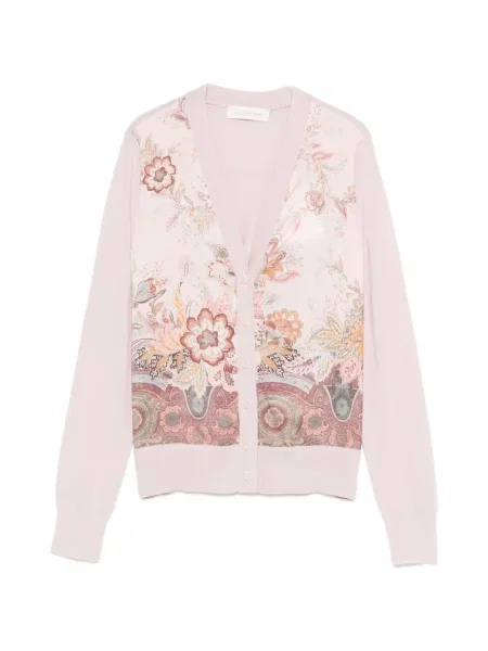 Cardigan Zimmermann cu model floral cu imagine roz
