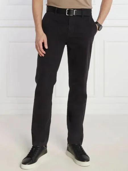 BOSS ORANGE Pantaloni chino | Tapered fit negru