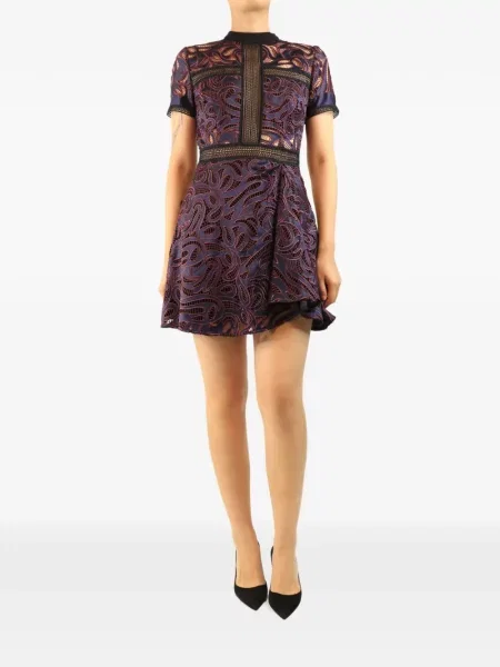 Scurt rochie mini Self-portrait violet