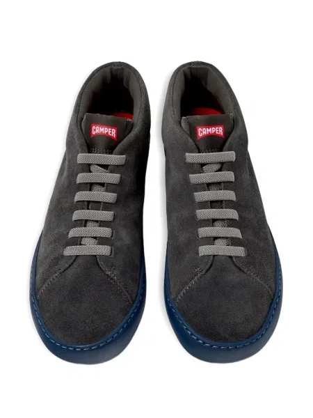 Sneakerși Camper cu șireturi din piele de căprioară gri