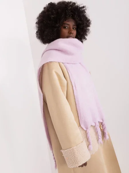 Šal Fashionhunters na rese ljubičasta