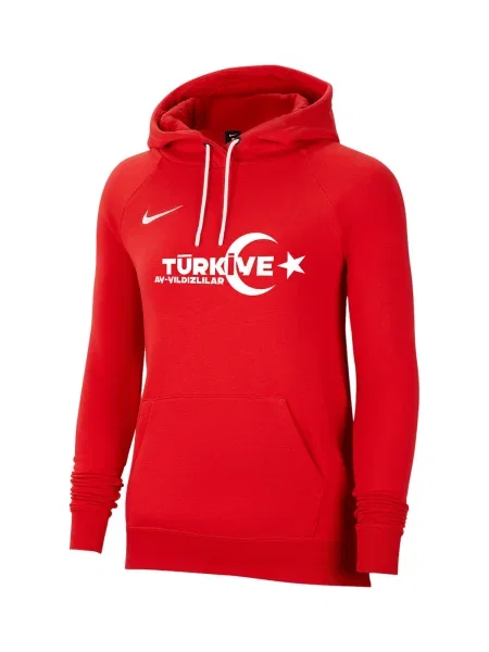 NIKE Sportovní mikina červená bílá