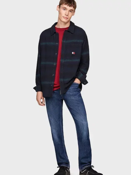 Клетчатая рубашка Tommy Jeans синяя