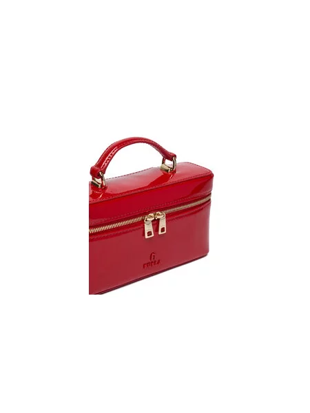 Furla torbica kovček usnjena rdeča