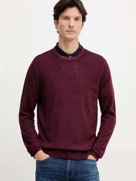 Michael Kors pulover de lână light bordo