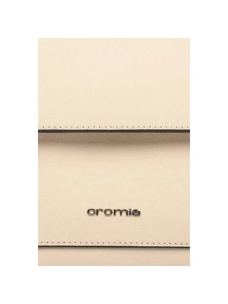 Трапеция кожаная сумка Cromia белая