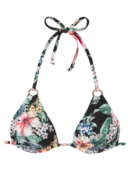 LASCANA Sutien costum de baie verde / roșu negru