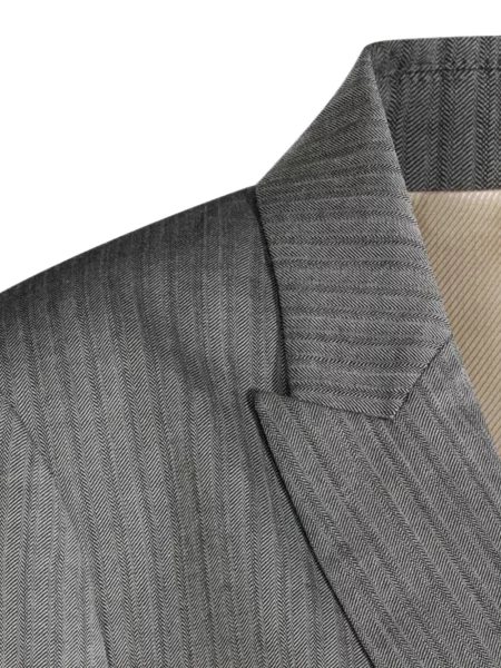 Sacou Alberta Ferretti cu model herringbone gri