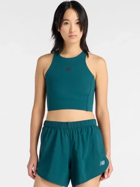 Укорочений топ New Balance зелений