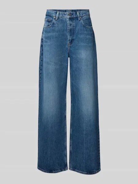 Jeansy o kroju wide fit z 5 niebieskie