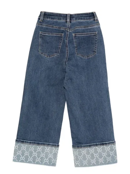 Jeansy dziecięce Twinset niebieskie
