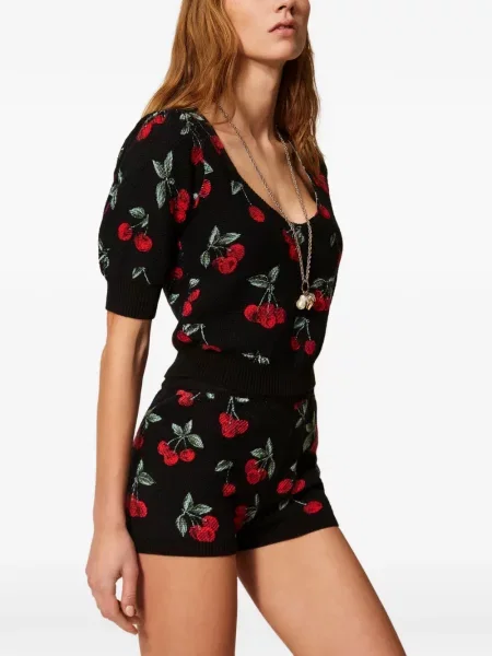 Pantaloni scurți Twinset negru