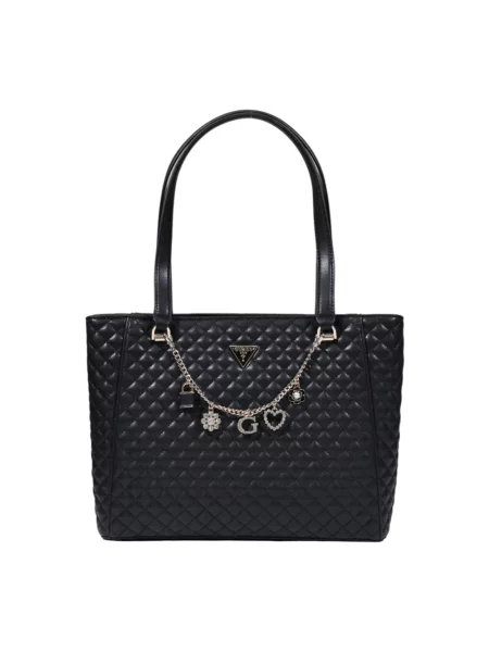 Lniana torba podróżna Guess czarna