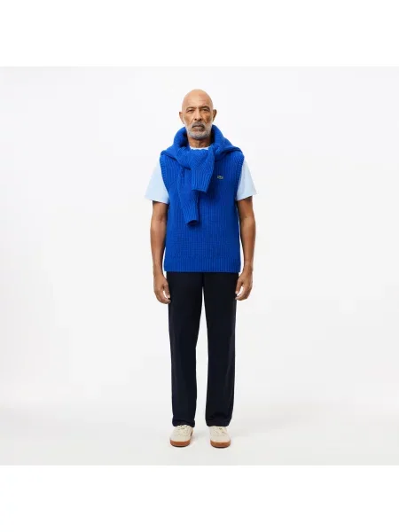 Lacoste Spodnie Straight Fit granatowy