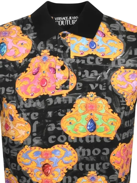 Polo Versace Jeans Couture cu imagine negru