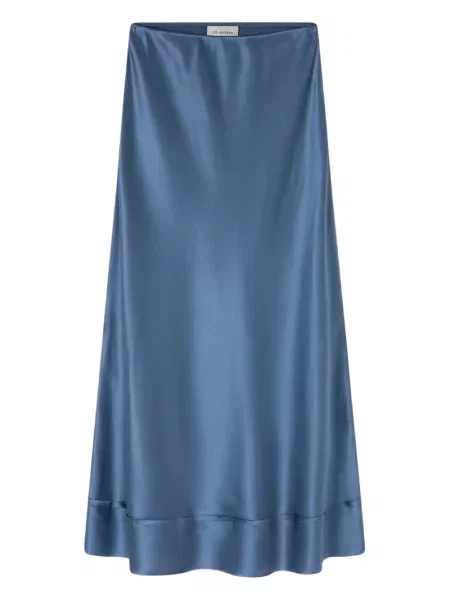 Fustă midi Lee Mathews din satin albastru