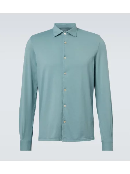 Košile Fedeli jersey modrá