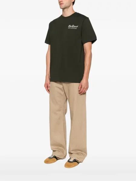 Scurt tricou Les Deux cu imagine verde