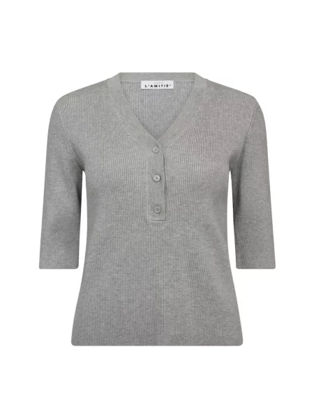 Długi top Haute L'amitié z długim rękawem szary