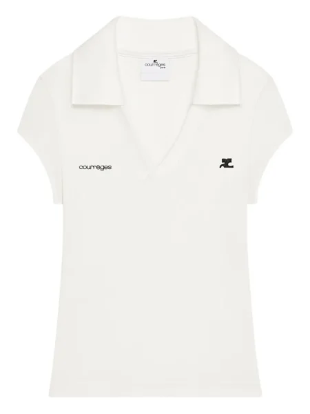 Polo Courreges alb