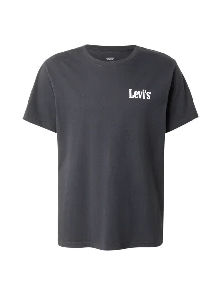 LEVI'S ® Tricou negru / murdar alb