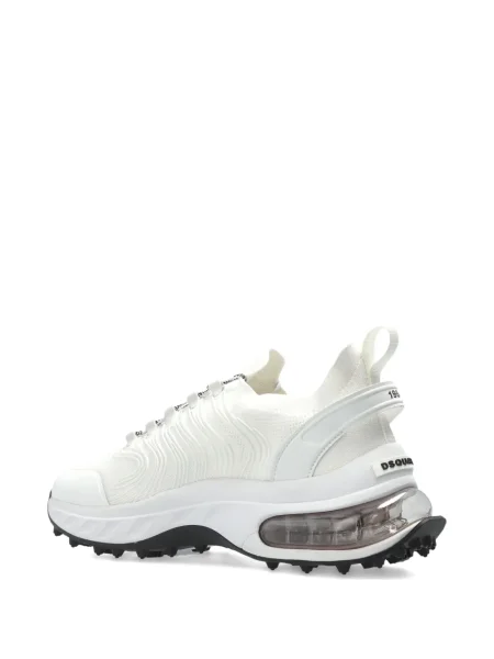 Sneakerși Dsquared2 cu șireturi din dantelă alb