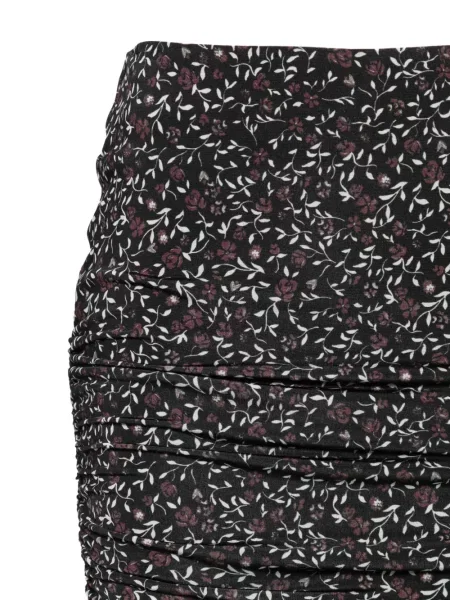 Fusta mini Mar De Margaritas cu model floral cu imagine negru