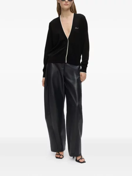 Cardigan Karl Lagerfeld de lână negru