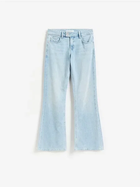Reserved Blugi flare albastru