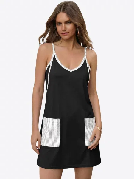 Imily Bela Rochie gri / negru alb