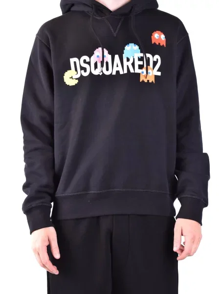 Hoodie Dsquared2 s kapuco črna