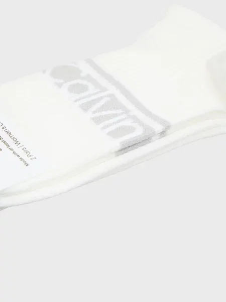 Носки Calvin Klein в полоску с автографом белые