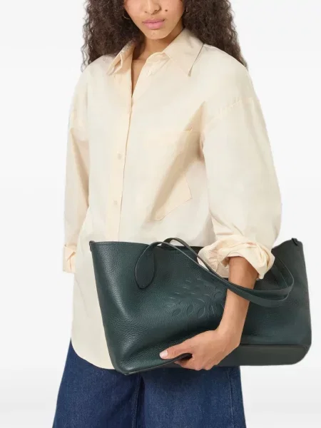 Geantă shopper Mulberry din piele verde