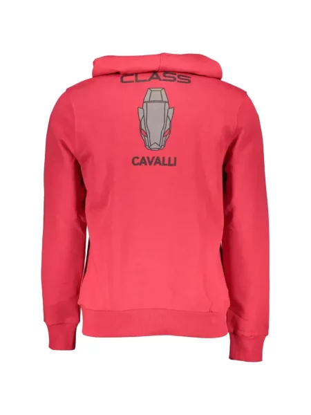 Hanorac cu glugă Cavalli Class cu imagine cu cordon roșu