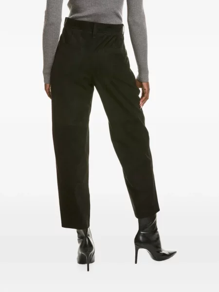 Pantaloni Brunello Cucinelli din piele negru