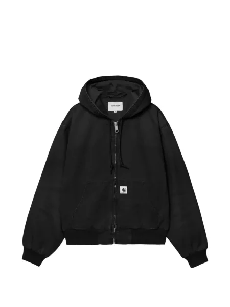 Jachetă cu glugă Carhartt Wip cu glugă negru