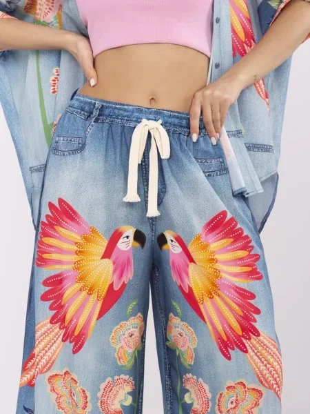 Pantaloni Italy Moda albastru