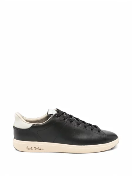 Sneakerși Paul Smith din piele cu imagine negru
