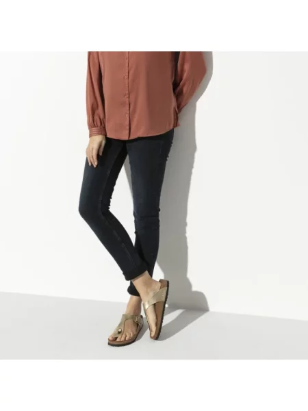 Birkenstock Gizeh BS Gold Regular Fit Unisex Sandały Birkenstock Żółty Size: beżowe