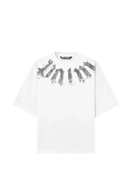 Tricou Palm Angels cu imagine alb