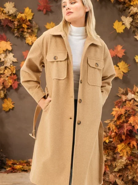 Plašč Dewberry brez pet bež