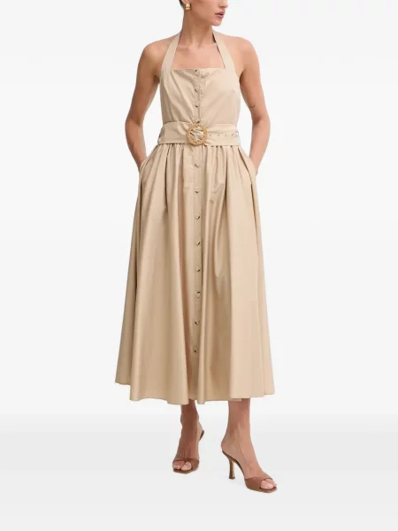 Cu centură rochie midi Fracomina cu gât halter