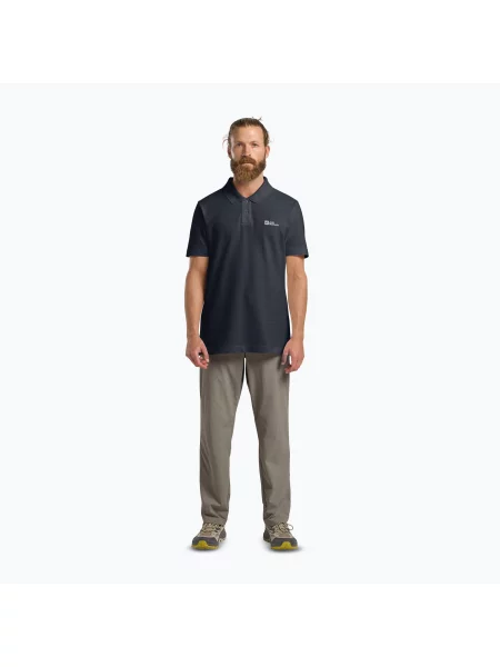 Koszulka polo Jack Wolfskin Essential niebieska