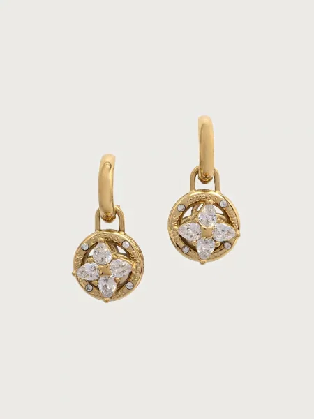 GUESS Cercei BLOOM galben auriu / auriu alb