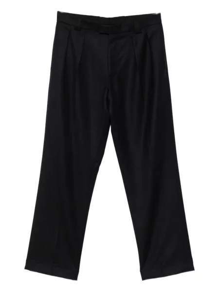 Pantaloni Berwich de lână plisate albastru