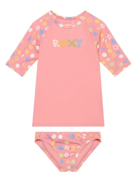 Roxy Komplet majice in kopalne hlačke Roxy Dot roza